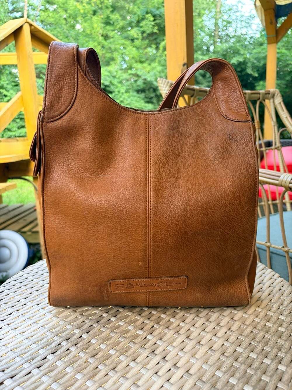 Fossil Vintage Genuine Leather Shoulder Hobo Bag 75082 with Key Charm - Picture 3 of 10